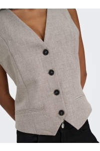 ONLY ONLLINDA S/L MEL FIT WAISTCOAT TLR : fungi/melange
