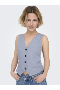 ONLY ONLLINDA S/L MEL FIT WAISTCOAT TLR : vintage indigo/melange