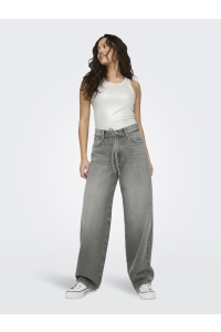 ONLY ONLGIANNA MW STRAIGHT DOT757 DNM NO: medium grey denim