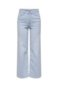 ONLY ONLMADISON BLUSH HW WIDE DNM CRO495: light blue bleached denim