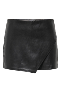 ONLY ONLMIST-AMILI MW FAUX LEATH SKORT P: black