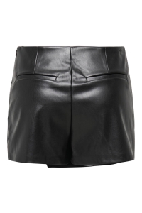 ONLY ONLMIST-AMILI MW FAUX LEATH SKORT P: black