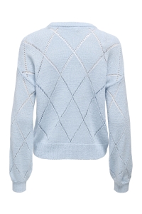 ONLY ONLGEENAS LS STRUCTURE O-NECK KNT clear sky