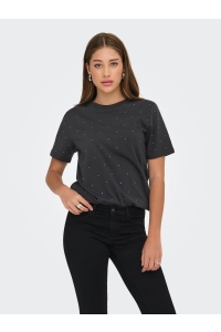 ONLY ONLMONJA S/S STUDS TEE JRS phantom/studs