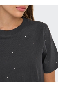 ONLY ONLMONJA S/S STUDS TEE JRS phantom/studs