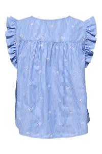 ONLY ONLAMANDA SL EMB TOP WVN coronet blue/white