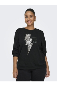 carmakoma CARRUNA L/S O-NECK CC SWT JRS black/lightning leo