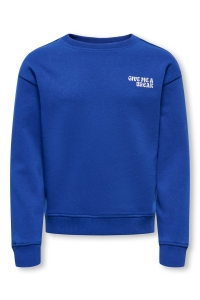 ONLY KOGCAMINE L/S OVERSIZE O-NECK CS SW: mazarine blue/break/cloud dancer