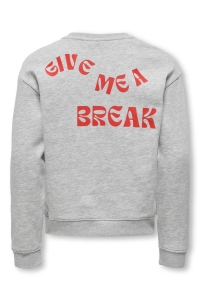 ONLY KOGCAMINE L/S OVERSIZE O-NECK CS SW: light grey melange/break/mars re