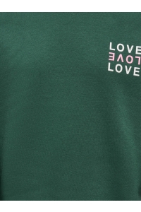 ONLY KOGCAMINE L/S OVERSIZE O-NECK CS SW: pineneedle/love/cloud dancer+sea