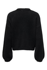 ONLY ONLDONNA LS BOW V-NECK KNT black