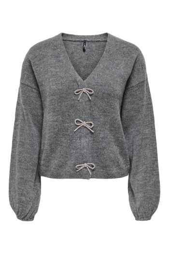 ONLY ONLDONNA LS BOW V-NECK KNT