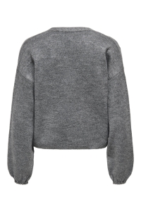 ONLY ONLDONNA LS BOW V-NECK KNT medium grey melange