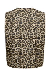ONLY ONLANNABELL QUILTED LEO WAISTCOAT O: humus/leo