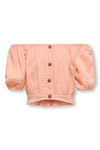 ONLY KOGTHYRA LIFE 2/4 OFFSHULDER TOP WV: salmon