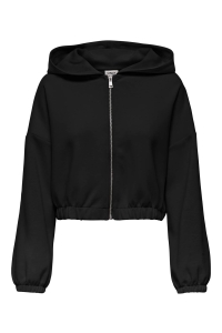 ONLY ONLSCARLETT LIFE LS ZIP HOOD SWT NO: black