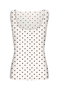 ONLY ONLLONE AOP LEO 2-WAY S/L TOP JRS cloud dancer/small black dots