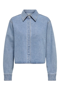 ONLY ONLMAGGIEMAY L/S RHINEST DNM SHIRT light blue denim