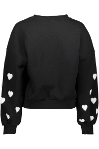 ONLY ONLMACY L/S O-NECK BOX CC SWT black/w. cd hearts