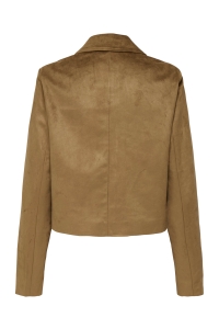 ONLY ONLTULIP LIFE FAUX SUEDE JACKET OTW cognac