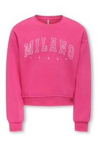 ONLY KOGSWEAT LS CREW OVZ STAT SWT NOOS magenta/milano - italy