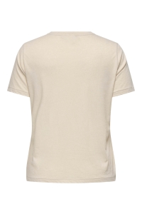 carmakoma CARPAYTON SS O-NECK JEANS TEE JRS pumice stone/western