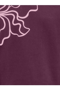 ONLY KOGODESSA LIFE L/S O-NECK BOX UB CP: mauve wine/blurry flower roseate