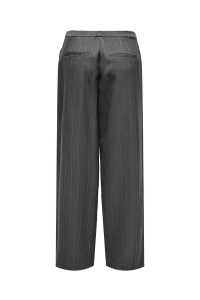 ONLY ONLAGGIE LIFE MW PINSTRIPE WIDE PAN: dark grey melange/white pinstrip