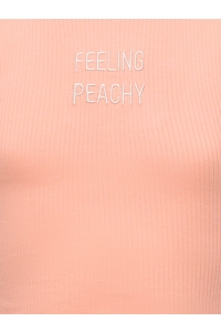ONLY KOGLINEA LIFE TEXT S/L SHORT TOP CS: salmon/feeling peachy