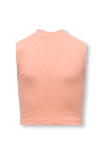 ONLY KOGLINEA LIFE TEXT S/L SHORT TOP CS: salmon/feeling peachy