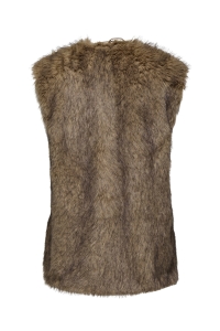ONLY ONLDAWN LIFE FAUX FUR WAISTCOAT OTW tannin