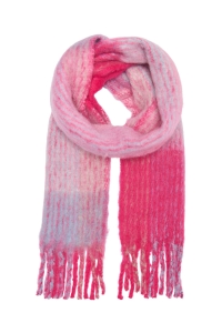 ONLY KOGSANNE LIFE KNIT LONG SCARF CP AC: magenta/arona/sea pink