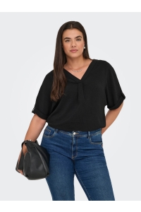 carmakoma CARMETTA LIFE 2/4 FOLD UP V-NECK TO: black