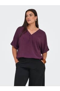 carmakoma CARMETTA LIFE 2/4 FOLD UP V-NECK TO: mauve wine