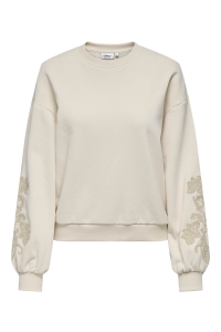 ONLY ONLBROOKLYN L/S EMBROIDERY BOX SWT birch/boho flowers