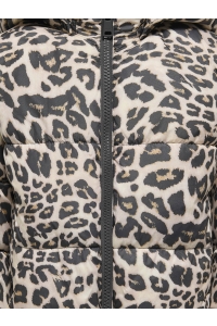 ONLY:KIDS ONLY KMGDALIA SHORT PUF AOP JACKET OTW N: silver mink/leo