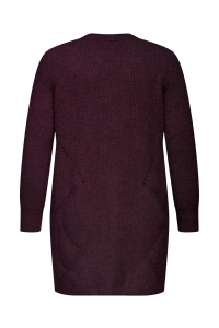 ONLY CARWHITNEY LIFE LS LONG CARDIGAN KN: mauve wine/melange