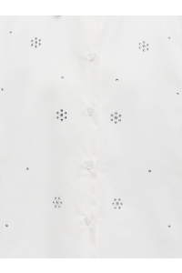 ONLY KOGCLARA LIFE SHORT EMB SHIRT WVN cloud dancer/stones