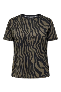 carmakoma CARLULU LIFE SS O-NECK JEANS FIT TE: forest night/zebra