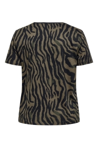 carmakoma CARLULU LIFE SS O-NECK JEANS FIT TE: forest night/zebra