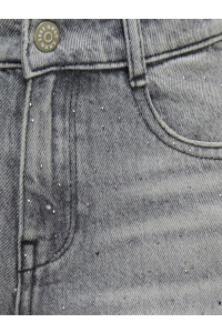 ONLY KOGCOBAIN REG WIDE RHINESTONE DNM medium grey denim