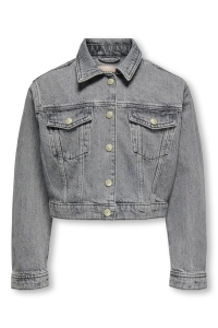 ONLY KOGMALIBU L/S RHINESTONE JACKET DNM medium grey denim