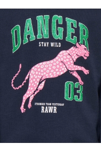 ONLY:KIDS ONLY KMGLEOPAULA LIFE L/S LOOSE PULLO BR: night sky/danger