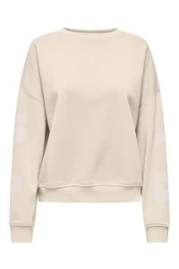 ONLY ONLSWEAT L/S BACK/SLEEVE PRINT SWT : birch/night sky florida print