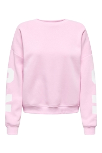 ONLY ONLSWEAT L/S BACK/SLEEVE PRINT SWT : winsome orchid/birch houston pri