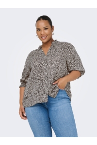 carmakoma CARRAYA 3/4 SHIRT WVN NOOS demitasse/loui leo