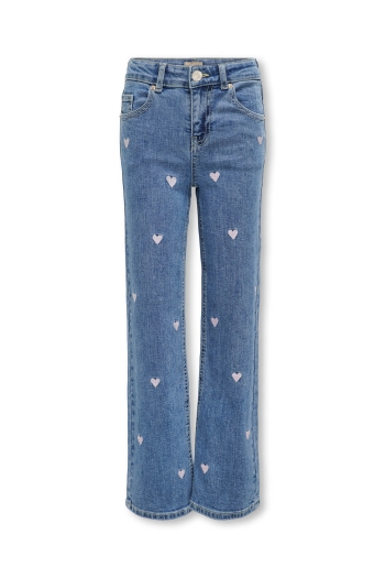 ONLY:KIDS ONLY KMGJUICY WIDE LEG HEART EMB JEANS N: