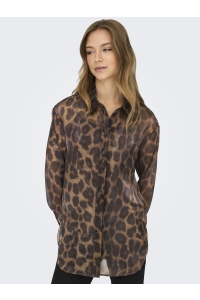 ONLY ONLSTELLA LIFE LS LOOSE SHIRT WVN chocolate torte/le grand leo