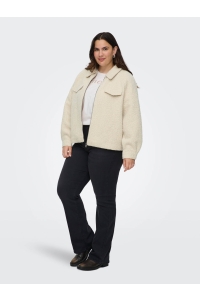 carmakoma CARMALO SHORT BOUCLE JACKET OTW NOO: pumice stone/melange