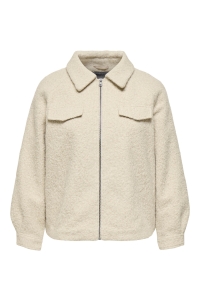 carmakoma CARMALO SHORT BOUCLE JACKET OTW NOO: pumice stone/melange